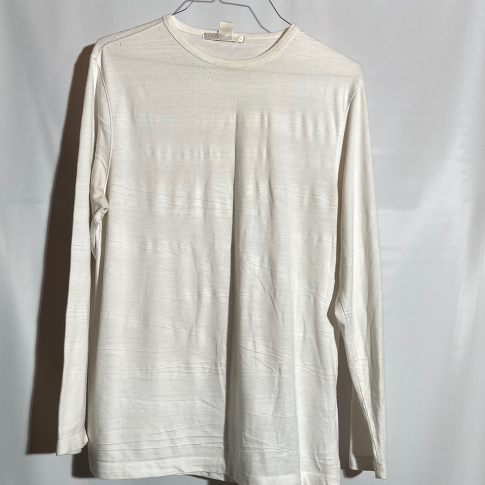 Perry Ellis Crew Neck PullOver Long Sleeves Sweater Formal Bolo Shirt Size M